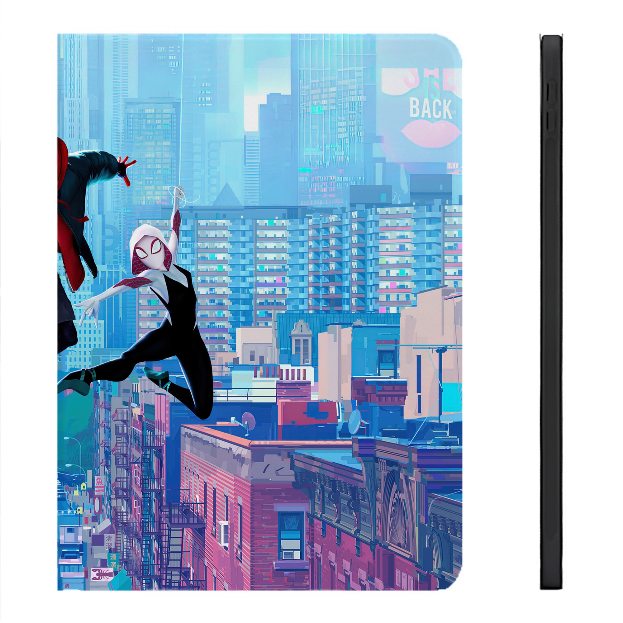 （画像用） Spider Man スパイダーマン IPadケース ペンホルダー付き ブックスタイルデザイン